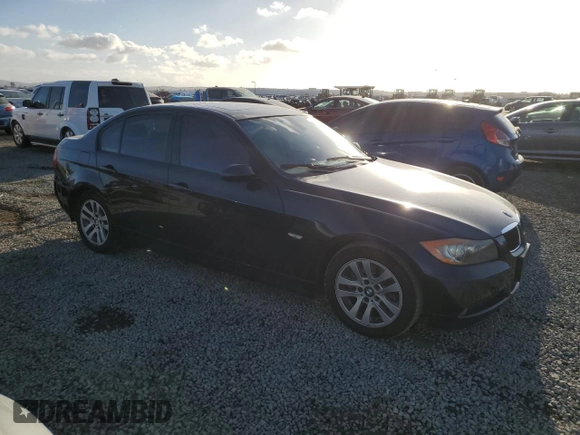 2007 BMW 3 Series 328i with VIN WBAVC53597FZ76428, listed as a Copart auction lot 47810725 with 138,250 mi miles and Salvage Title. Bid and sale history available at carsss.com. Image 4.