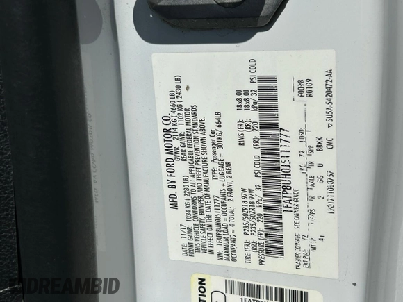 2018 Ford Mustang EcoBoost Premium with VIN 1FATP8UH0J5111777, listed as a Copart auction lot 58871775 with 101,573 mi miles and Clean title. Bid and sale history available at DreamBid. Image 10.