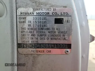 1981 Datsun 280ZX z VIN JN1HZ04S2BX413331, wystawiony jako Copart lot #50431235 z przebiegiem 98 237 mil mil oraz Tytuł czysty. Historia ofert i sprzedaży dostępna na DreamBid. Obrazek 12.