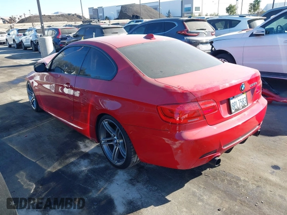 2013 BMW 3 Series 335is with VIN WBAKG1C59DJ217769, listed as a IAAI auction lot 41161991 with 1 mi miles. Bid and sale history available at carsss.com. Image 3.