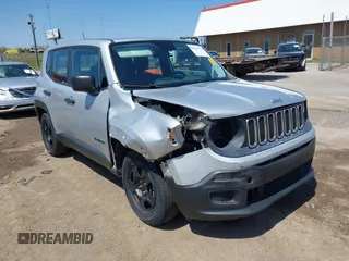 2017 Jeep Renegade Sport with VIN ZACCJAAB2HPE70133, listed as a IAAI auction lot 41938574 with 200,282 mi miles and . Bid and sale history available at DreamBid. Image 1.