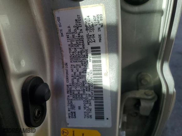 2002 Toyota Highlander with VIN JTEHF21A020061321, listed as a Copart auction lot 46546665 with 175,745 mi miles and Salvage Title. Bid and sale history available at carsss.com. Image 15.