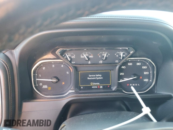 2022 GMC Sierra 1500 with VIN ME7702, listed as a Copart auction lot 77133414 with 40,336 mi miles and Salvage Title. Bid and sale history available at DreamBid. Image 9.