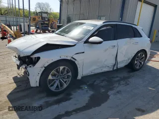 2021 Audi e-tron Premium Plus with VIN WA1LAAGE1MB004760, listed as a Copart auction lot 52986445 with 33,391 mi miles and Salvage Title. Bid and sale history available at carsss.com. Image 1.