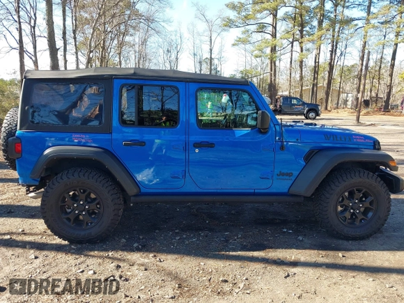 2021 Jeep Wrangler Unlimited Sport S with VIN 1C4HJXDG1MW722743, listed as a IAAI auction lot 41237900 with 35,662 mi miles and . Bid and sale history available at DreamBid. Image 13.