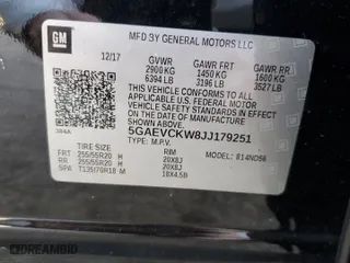 2018 Buick Enclave Avenir with VIN 5GAEVCKW8JJ179251, listed as a Copart auction lot 48218375 with 121,804 mi miles and Salvage Title. Bid and sale history available at carsss.com. Image 13.