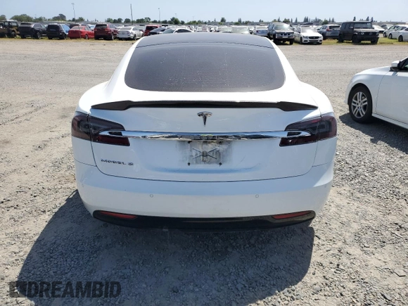 2018 Tesla Model S 75D with VIN 5YJSA1E29JF281143, listed as a Copart auction lot 54208145 with 132,722 mi miles and Salvage title. Bid and sale history available at DreamBid. Image 6.