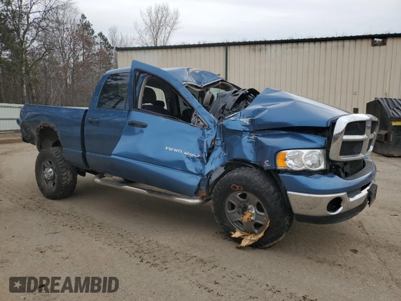 2005 Dodge 2500 SLT z VIN 3D7KS28C95G836976, wystawiony jako Copart lot #47274175 z przebiegiem 215 748 mil mil oraz Szkoda całkowita • Salvage title. Historia ofert i sprzedaży dostępna na DreamBid. Obrazek 4.