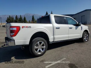 2023 Ford F-150 XL with VIN 1FTFW1E82PFB33122, listed as a Copart auction lot 58625905 with 21,184 mi miles and Salvage title. Bid and sale history available at DreamBid. Image 3.