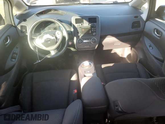 2015 Nissan LEAF S with VIN 1N4AZ0CP6FC332542, listed as a Copart auction lot 88850955 with 47,921 mi miles and Salvage Title. Bid and sale history available at DreamBid. Image 8.