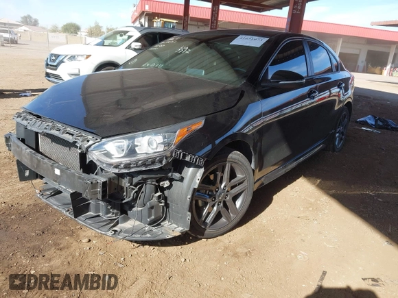2020 Kia Forte GT-Line with VIN 3KPF34AD4LE167712, listed as a IAAI auction lot 41651073 with 74,086 mi miles. Bid and sale history available at carsss.com. Image 2.