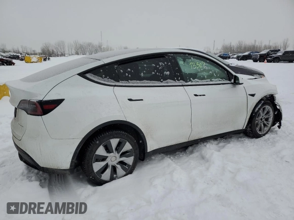2022 Tesla Model Y Long Range with VIN 7SAYGDEE4NF433617, listed as a Copart auction lot 42585975 with 93,949 mi miles and Salvage Title. Bid and sale history available at carsss.com. Image 3.