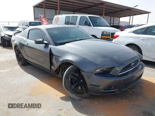 2013 Ford Mustang V6 with VIN 1ZVBP8AM7D5268215, listed as a IAAI auction lot 42302505 with 165,539 mi miles and . Bid and sale history available at DreamBid. Image 1.