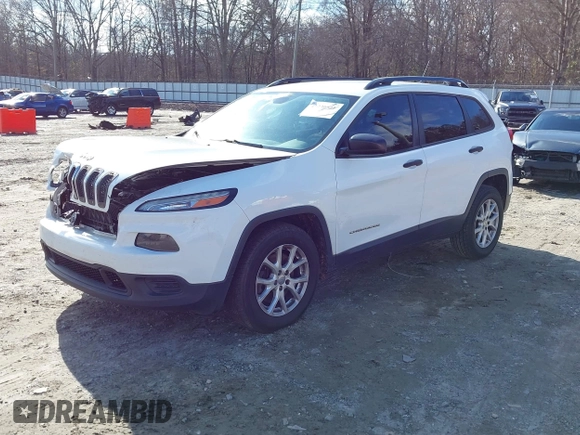 2016 Jeep Cherokee Sport with VIN 1C4PJLAS5GW207990, listed as a IAAI auction lot 41230521 with 253,524 mi miles and . Bid and sale history available at DreamBid. Image 2.