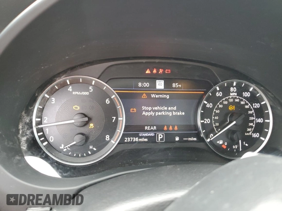 2022 Infiniti QX55 Sensory with VIN 3PCAJ5L38NF104572, listed as a Copart auction lot 79046904 with 23,736 mi miles and Salvage title. Bid and sale history available at DreamBid. Image 9.