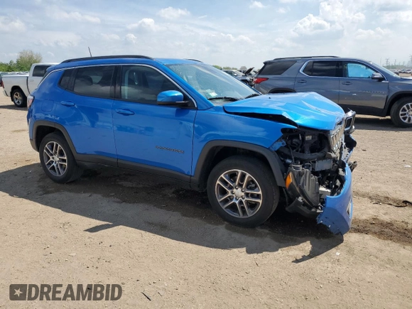 2020 Jeep Compass North z VIN 3C4NJDBB9LT255410, wystawiony jako Copart lot #56552915 z przebiegiem 38 959 mil mil oraz Szkoda całkowita • Salvage title. Historia ofert i sprzedaży dostępna na DreamBid. Obrazek 4.