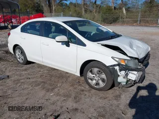 2015 Honda Civic LX with VIN 19XFB2F58FE113794, listed as a IAAI auction lot 41749054 with 163,452 mi miles. Bid and sale history available at carsss.com. Image 1.