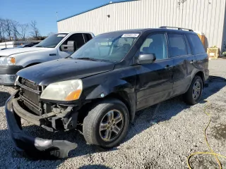 2003 Honda Pilot EX z VIN 2HKYF18763H591810, wystawiony jako Copart lot #42040115 z przebiegiem 407 936 mil mil oraz Szkoda całkowita • Salvage title. Historia ofert i sprzedaży dostępna na DreamBid. Obrazek 1.