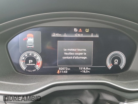 2020 Audi A5 Sportback Prestige с VIN WAUFNCF59LA004169, выставлен на аукционе Copart как лот 55971795 с пробегом 92 672 миль миль и Списание • Salvage title. История ставок и продаж доступна на DreamBid. Изображение 9.
