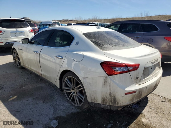 2015 Maserati Ghibli S Q4 with VIN ZAM57RTA3F1135093, listed as a Copart auction lot 47690163 with 107,198 mi miles. Bid and sale history available at carsss.com. Image 2.