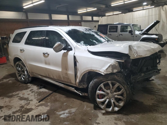 2018 Dodge Durango Citadel Anodized Platinum with VIN 1C4SDJET1JC154500, listed as a Copart auction lot 41907155 with Not provided miles and Salvage title. Bid and sale history available at DreamBid. Image 4.
