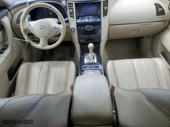 2017 Infiniti QX70 with VIN JN8CS1MU4HM142452, listed as a Copart auction lot 53064715 with 55,181 mi miles and Salvage Title. Bid and sale history available at carsss.com. Image 8.