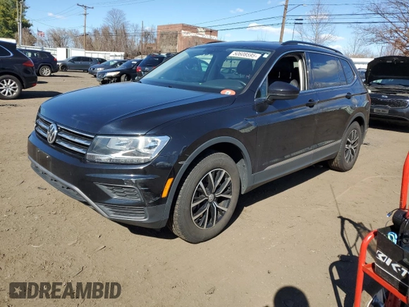 2021 Volkswagen Tiguan SE with VIN 3VV3B7AX3MM042775, listed as a Copart auction lot 50608595 with 89,480 mi miles and Salvage Title. Bid and sale history available at DreamBid. Image 1.