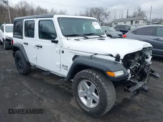 2018 Jeep Wrangler Unlimited Sport S z VIN 1C4HJXDG1JW274726, wystawiony jako IAAI lot #41890392 z przebiegiem 16 315 mil mil oraz . Historia ofert i sprzedaży dostępna na DreamBid. Obrazek 1.