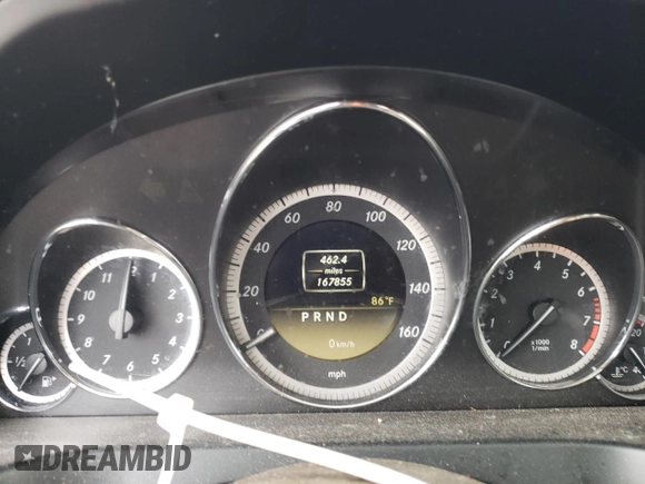 2012 Mercedes-Benz E 350 with VIN WDDKJ5KB8CF174486, listed as a Copart auction lot 72203854 with 167,855 mi miles and Salvage Title. Bid and sale history available at DreamBid. Image 9.