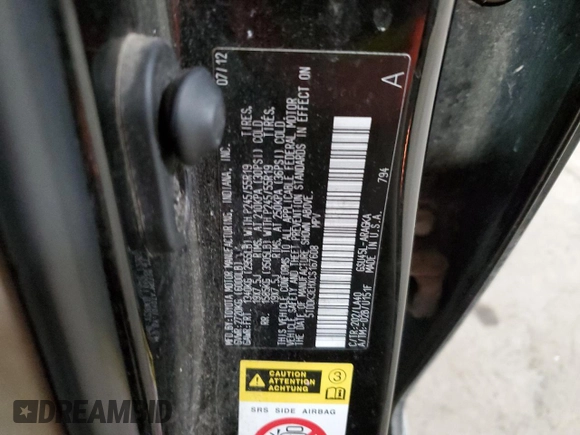 2012 Toyota Highlander Limited with VIN 5TDDK3EHXCS167608, listed as a Copart auction lot 46073925 with 204,546 mi miles and Salvage Title. Bid and sale history available at carsss.com. Image 13.