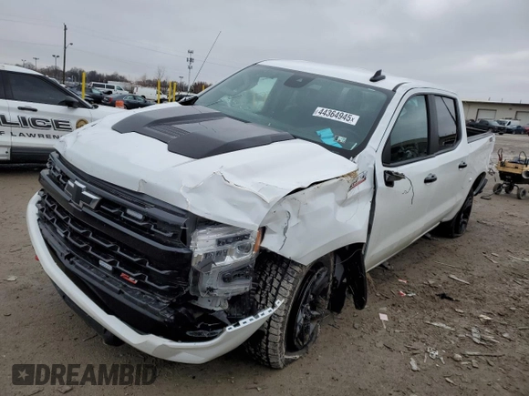 2023 Chevrolet Silverado 1500 LT Trail Boss with VIN 3GCUDFEDXPG339200, listed as a Copart auction lot 44364945 with 45,293 mi miles and Salvage Title. Bid and sale history available at DreamBid. Image 1.