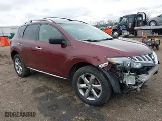 2010 Nissan Murano SL with VIN JN8AZ1MW8AW140573, listed as a IAAI auction lot 41959231 with 180,822 mi miles. Bid and sale history available at carsss.com. Image 1.