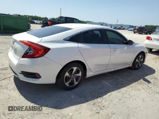 2020 Honda Civic LX with VIN 19XFC2F67LE011646, listed as a Copart auction lot 57428275 with 93,244 mi miles and Salvage title. Bid and sale history available at DreamBid. Image 3.
