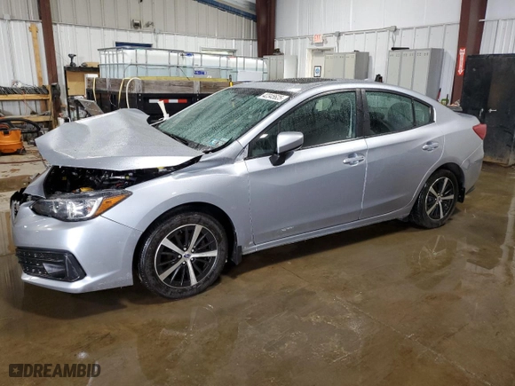 2020 Subaru Impreza Premium with VIN 4S3GKAD60L3602543, listed as a Copart auction lot 42345625 with 76,657 mi miles and Salvage Title. Bid and sale history available at carsss.com. Image 1.