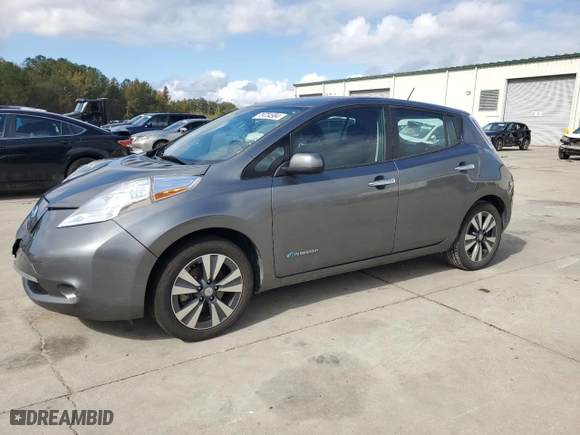 2015 Nissan LEAF SL with VIN 1N4AZ0CP3FC317142, listed as a Copart auction lot 79734984 with 77,437 mi miles and Salvage Title. Bid and sale history available at carsss.com. Image 1.
