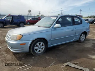 2005 Hyundai Accent GLS with VIN KMHCG35CX5U335873, listed as a Copart auction lot 74374674 with 91,381 mi miles and Clean Title. Bid and sale history available at carsss.com. Image 1.