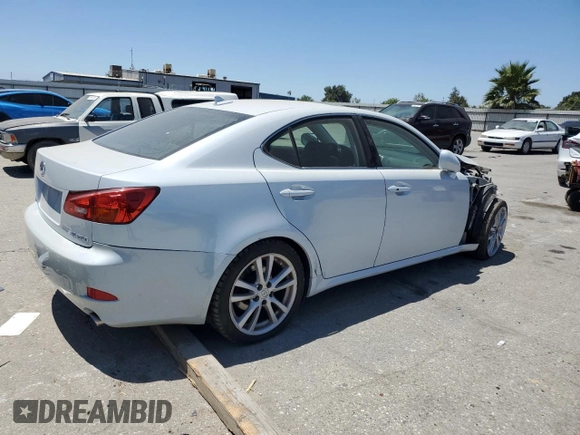 2007 Lexus IS 250 with VIN JTHBK262872031453, listed as a Copart auction lot 60713725 with 117,672 mi miles and Salvage title. Bid and sale history available at DreamBid. Image 3.