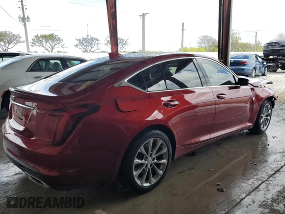 2022 Cadillac CT5 Premium Luxury z VIN 1G6DN5RK6N0115653, wystawiony jako Copart lot #55759075 z przebiegiem 21 808 mil mil oraz Nie do naprawy. Historia ofert i sprzedaży dostępna na DreamBid. Obrazek 3.