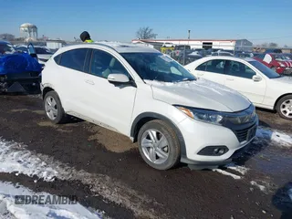 2019 Honda HR-V EX-L with VIN 3CZRU6H71KM721096, listed as a IAAI auction lot 41397722 with 95,660 mi miles. Bid and sale history available at carsss.com. Image 1.