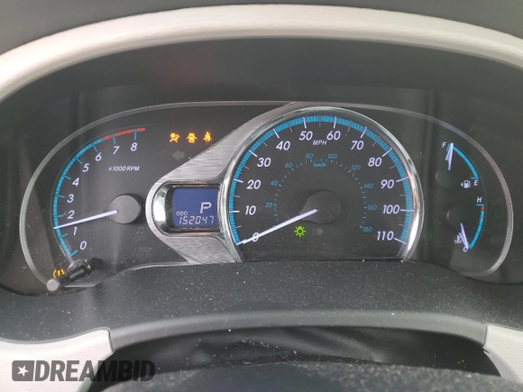2012 Toyota Sienna XLE with VIN 5TDDK3DC2CS047193, listed as a Copart auction lot 46110715 with 152,047 mi miles and Salvage Title. Bid and sale history available at carsss.com. Image 9.