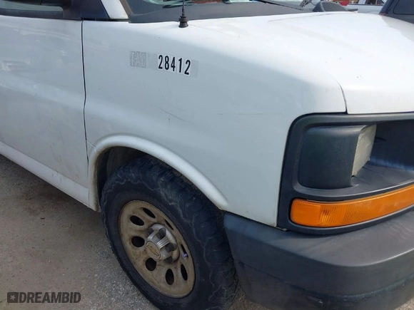 2014 Chevrolet Express Cargo Van with VIN 1GCSGAFX9E1106558, listed as a IAAI auction lot 41649113 with 207,279 mi miles. Bid and sale history available at carsss.com. Image 6.