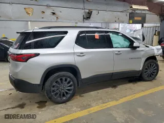 2022 Chevrolet Traverse RS with VIN 1GNEVJKWXNJ123375, listed as a Copart auction lot 80450954 with 0 mi miles and Salvage Title. Bid and sale history available at carsss.com. Image 3.
