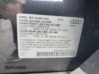 2021 Audi Q5 z VIN WA1BABFY0M2055518, wystawiony jako IAAI lot #42245090 z przebiegiem 23 152 mil mil oraz . Historia ofert i sprzedaży dostępna na DreamBid. Obrazek 1.