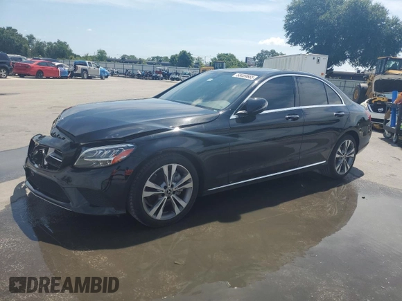 2019 Mercedes-Benz C 300 with VIN 55SWF8DBXKU296537, listed as a Copart auction lot 58489665 with 51,341 mi miles and Salvage title. Bid and sale history available at DreamBid. Image 1.