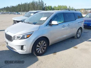 2016 Kia Sedona SX with VIN KNDMC5C19G6140582, listed as a IAAI auction lot 42086075 with 112,474 mi miles. Bid and sale history available at carsss.com. Image 2.