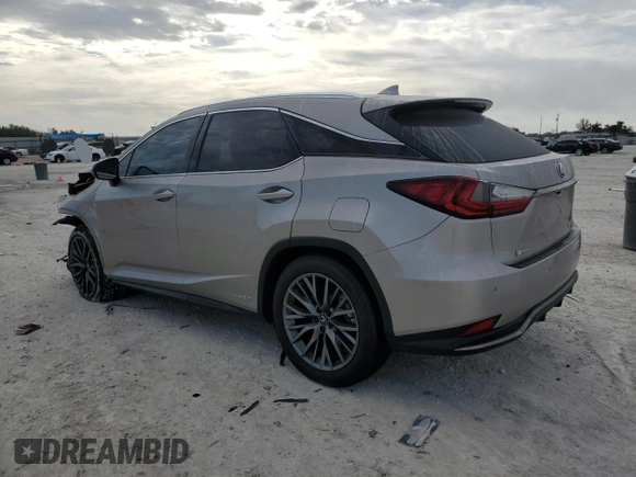 2020 Lexus RX with VIN 2T2YGMDA5LC056188, listed as a Copart auction lot 39981404 with 0 mi miles. Bid and sale history available at carsss.com. Image 2.