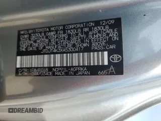 2010 Toyota Yaris with VIN JTDJT4K3XA5300417, listed as a Copart auction lot 44013065 with 0 mi miles and Salvage Title. Bid and sale history available at carsss.com. Image 13.