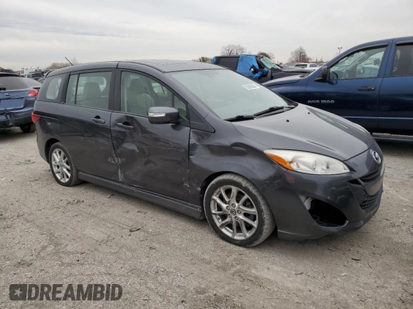 2014 Mazda 5 Grand Touring with VIN JM1CW2DL9E0176340, listed as a Copart auction lot 80590684 with 173,013 mi miles and Salvage title. Bid and sale history available at DreamBid. Image 4.