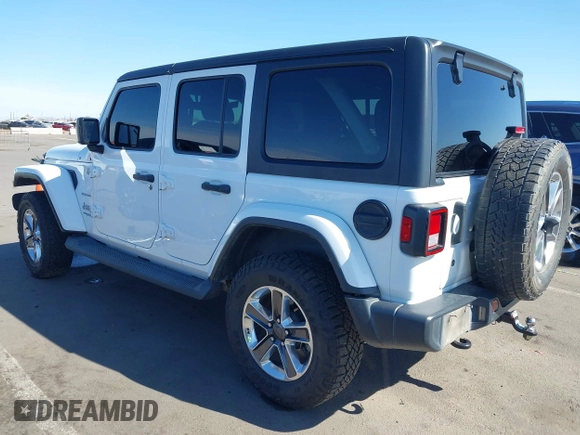 2020 Jeep Wrangler Unlimited Sahara with VIN 1C4HJXEN5LW277208, listed as a IAAI auction lot 41640906 with 61,774 mi miles. Bid and sale history available at carsss.com. Image 3.