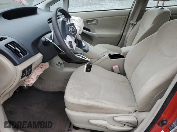 2010 Toyota Prius II with VIN JTDKN3DU6A0035457, listed as a Copart auction lot 52204705 with 97,827 mi miles and Salvage Title. Bid and sale history available at carsss.com. Image 7.
